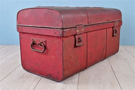 metal trunk box vintage|vintage metal trunks for sale.